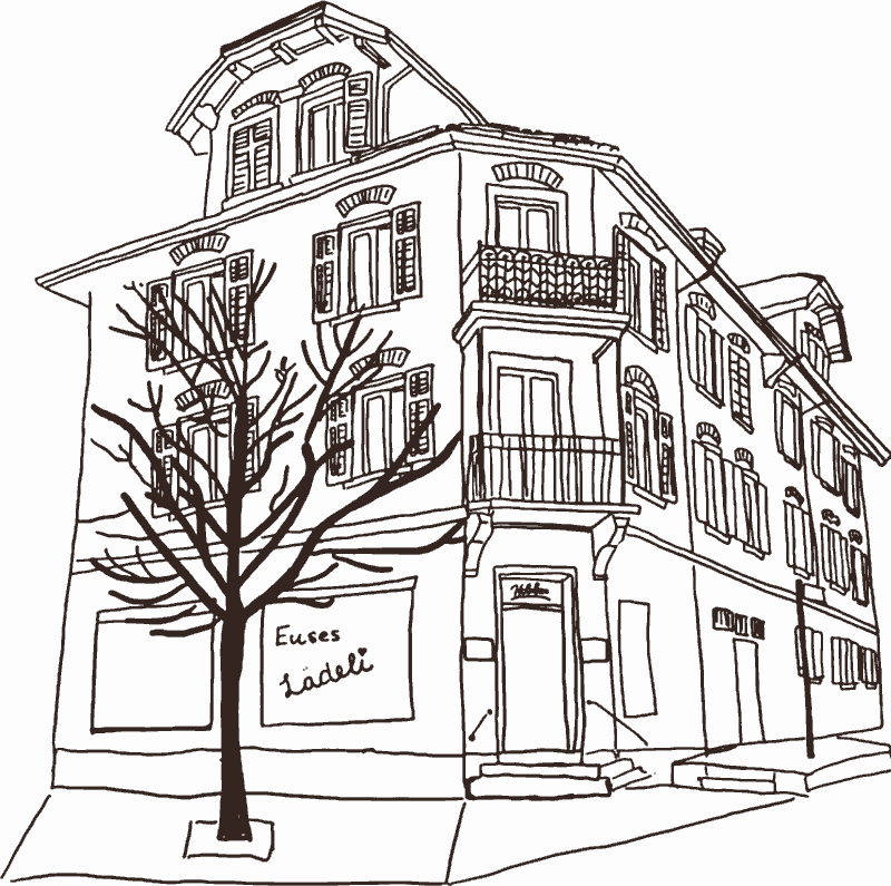 Zeichnung des Hauses an der St. Georgenstrasse 34