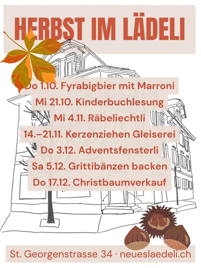 Plakat Herbst im Lädeli 2026
